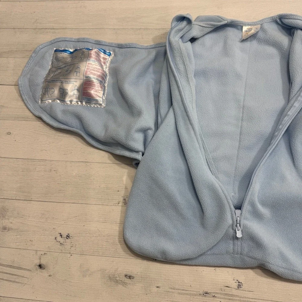 Halo wearable sleep sack swaddle blue fleece NEWBORN